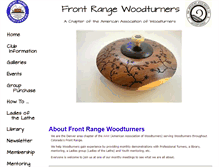 Tablet Screenshot of frontrangewoodturners.org